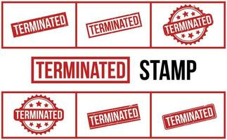 Terminated Rubber Stamp Set Vector