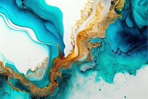 Marble ink abstract art from exquisite original painting for abstract background, colorful. Painting was painted on high quality paper texture to create smooth background photo
