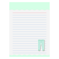 Paper Note Rolled Up Jeans Bullet Journal Sticker Clothing png