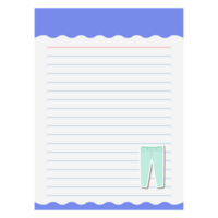 papier Notitie jeans kogel logboek sticker kleding png