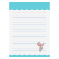 Paper Note Aesthetics Bullet Journals Red Stripe Winter Scarf Vintage BuJo png