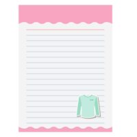 Paper Note Long Sleeve Shirt Bullet Journal Sticker Clothing png