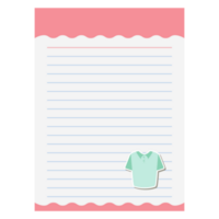 Paper Note Collared shirt Bullet Journal Sticker Clothing png