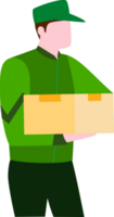 delivery man parcel isolated illustration png