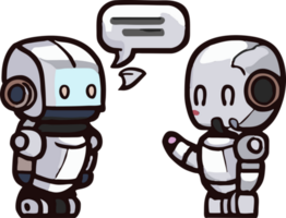 Talking robot png graphic clipart design