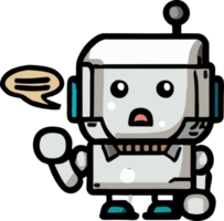 Talking robot png graphic clipart design