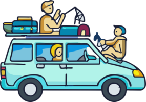 auto camping PNG grafisch clip art ontwerp