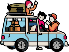 Car camping png graphic clipart design