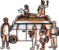 bil camping png grafisk ClipArt design