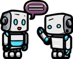 Talking robot png graphic clipart design