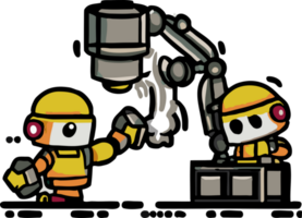 humano é trabalhando com robô png gráfico clipart Projeto