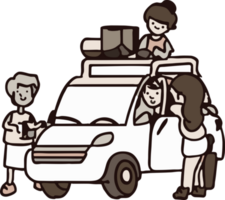 Car camping png graphic clipart design