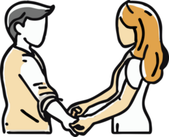 Lovers are holding hands together png graphic clipart design