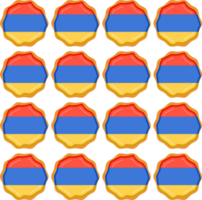 Pattern cookie with flag country Armenia in tasty biscuit png