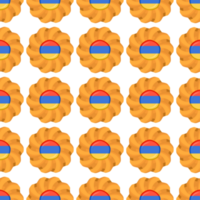 patroon koekje met vlag land Armenië in smakelijk biscuit png