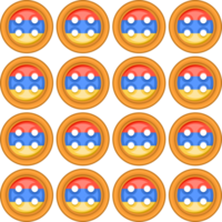 Pattern cookie with flag country Armenia in tasty biscuit png