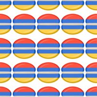 patroon koekje met vlag land Armenië in smakelijk biscuit png