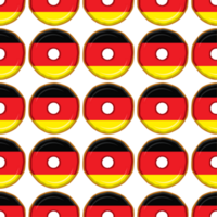 Pattern cookie with flag country Germany in tasty biscuit png