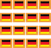 Pattern cookie with flag country Germany in tasty biscuit png