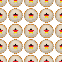 Pattern cookie with flag country Germany in tasty biscuit png