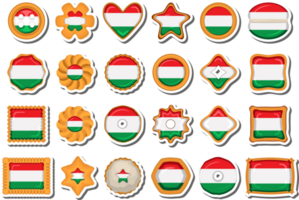 eigengemaakt koekje met vlag land Hongarije in smakelijk biscuit png