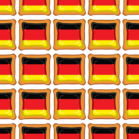 Pattern cookie with flag country Germany in tasty biscuit png