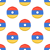 Pattern cookie with flag country Armenia in tasty biscuit png