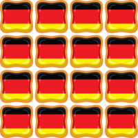 Pattern cookie with flag country Germany in tasty biscuit png