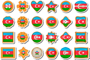eigengemaakt koekje met vlag land Azerbeidzjan in smakelijk biscuit png