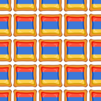 Pattern cookie with flag country Armenia in tasty biscuit png