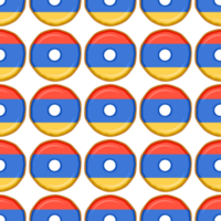 Pattern cookie with flag country Armenia in tasty biscuit png