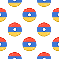 Pattern cookie with flag country Armenia in tasty biscuit png