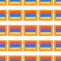 Pattern cookie with flag country Armenia in tasty biscuit png