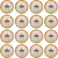 Pattern cookie with flag country Armenia in tasty biscuit png