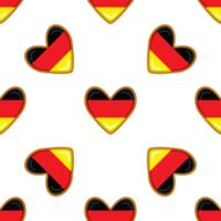 Pattern cookie with flag country Germany in tasty biscuit png