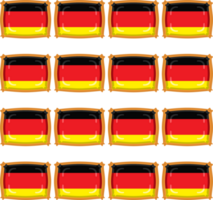 Pattern cookie with flag country Germany in tasty biscuit png