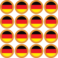 Pattern cookie with flag country Germany in tasty biscuit png