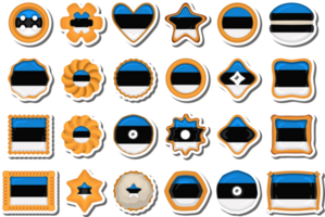 hecho en casa Galleta con bandera país Estonia en sabroso galleta png