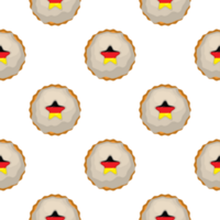 Pattern cookie with flag country Germany in tasty biscuit png