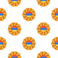 modèle biscuit avec drapeau pays Arménie dans savoureux biscuit png