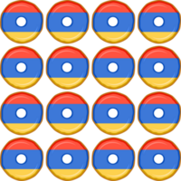 Pattern cookie with flag country Armenia in tasty biscuit png