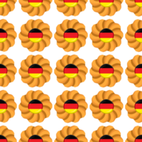 Pattern cookie with flag country Germany in tasty biscuit png