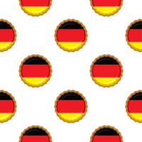 Pattern cookie with flag country Germany in tasty biscuit png