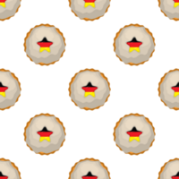 Pattern cookie with flag country Germany in tasty biscuit png