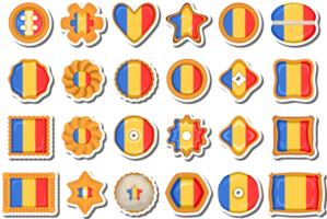 Homemade cookie with flag country Romania in tasty biscuit png