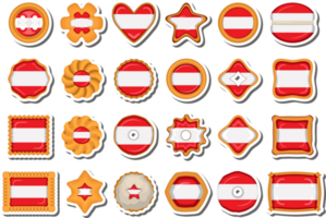 fait maison biscuit avec drapeau pays Lettonie dans savoureux biscuit png