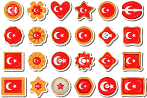 hecho en casa Galleta con bandera país Turquía en sabroso galleta png