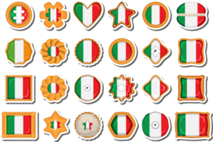 Homemade cookie with flag country Ireland in tasty biscuit png