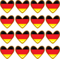 Pattern cookie with flag country Germany in tasty biscuit png