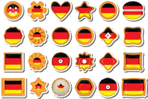 Homemade cookie with flag country Germany in tasty biscuit png